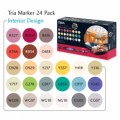 Letraset Tria Marker 24 Pen Set - Interior Design